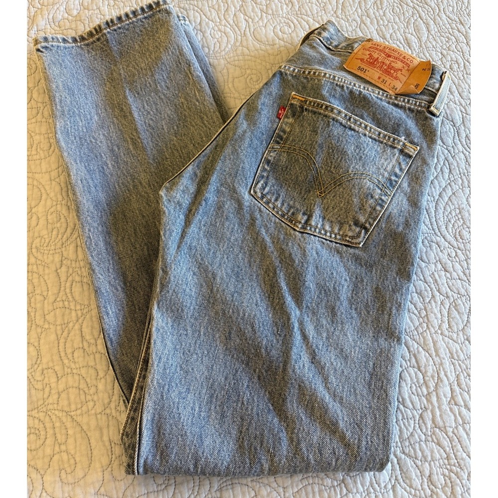 Levi's 501 31(30)X34 Button Fly Jeans WPL 423 Y2K Light Stonewash